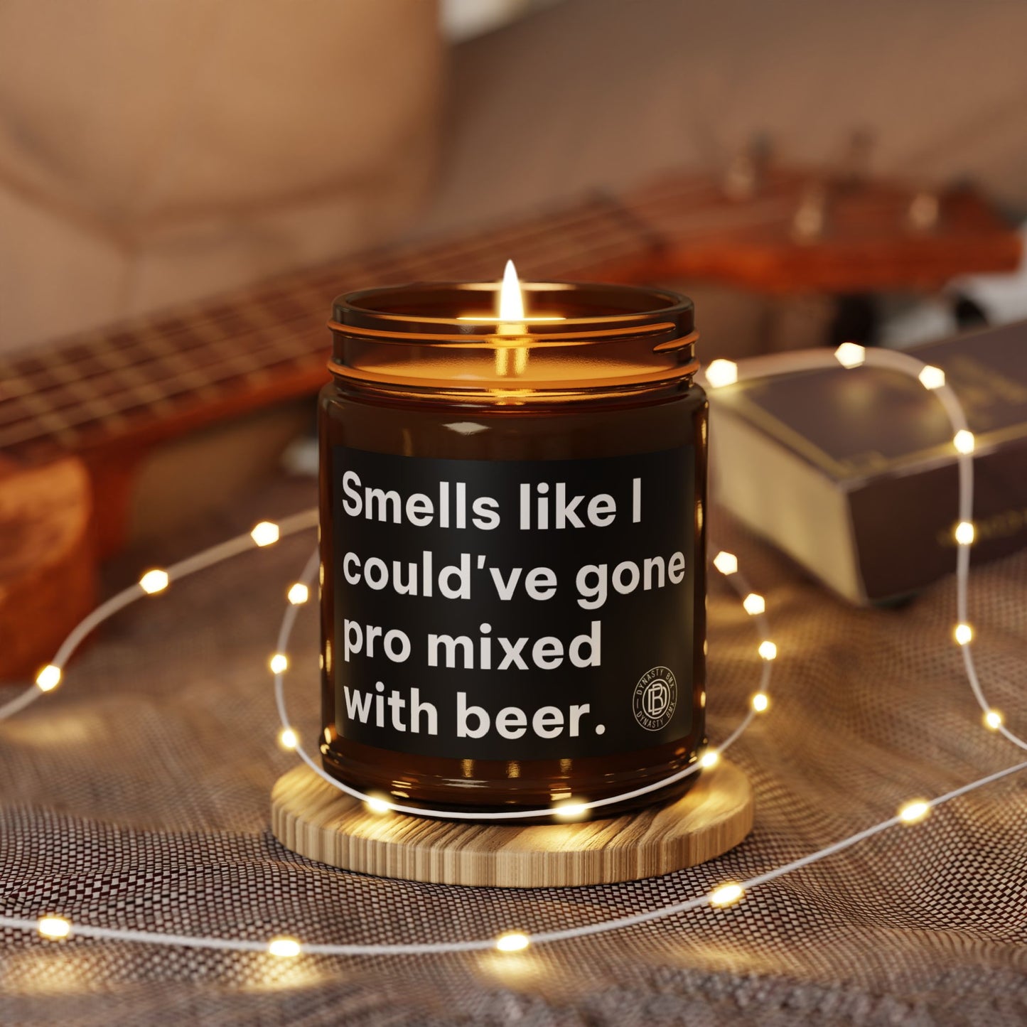 "Smells Like I Could've Gone Pro Mixed With Beer" Scented Soy Candle