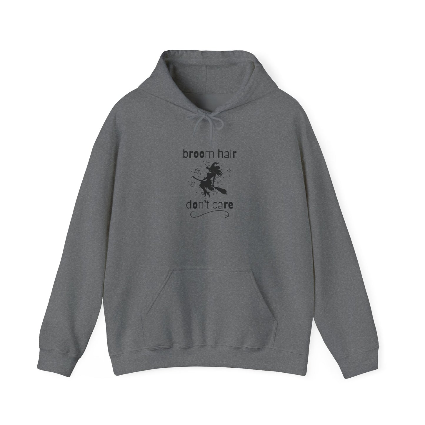 Broom Hair, Don't Care Heavy Blend Halloween Hoodie