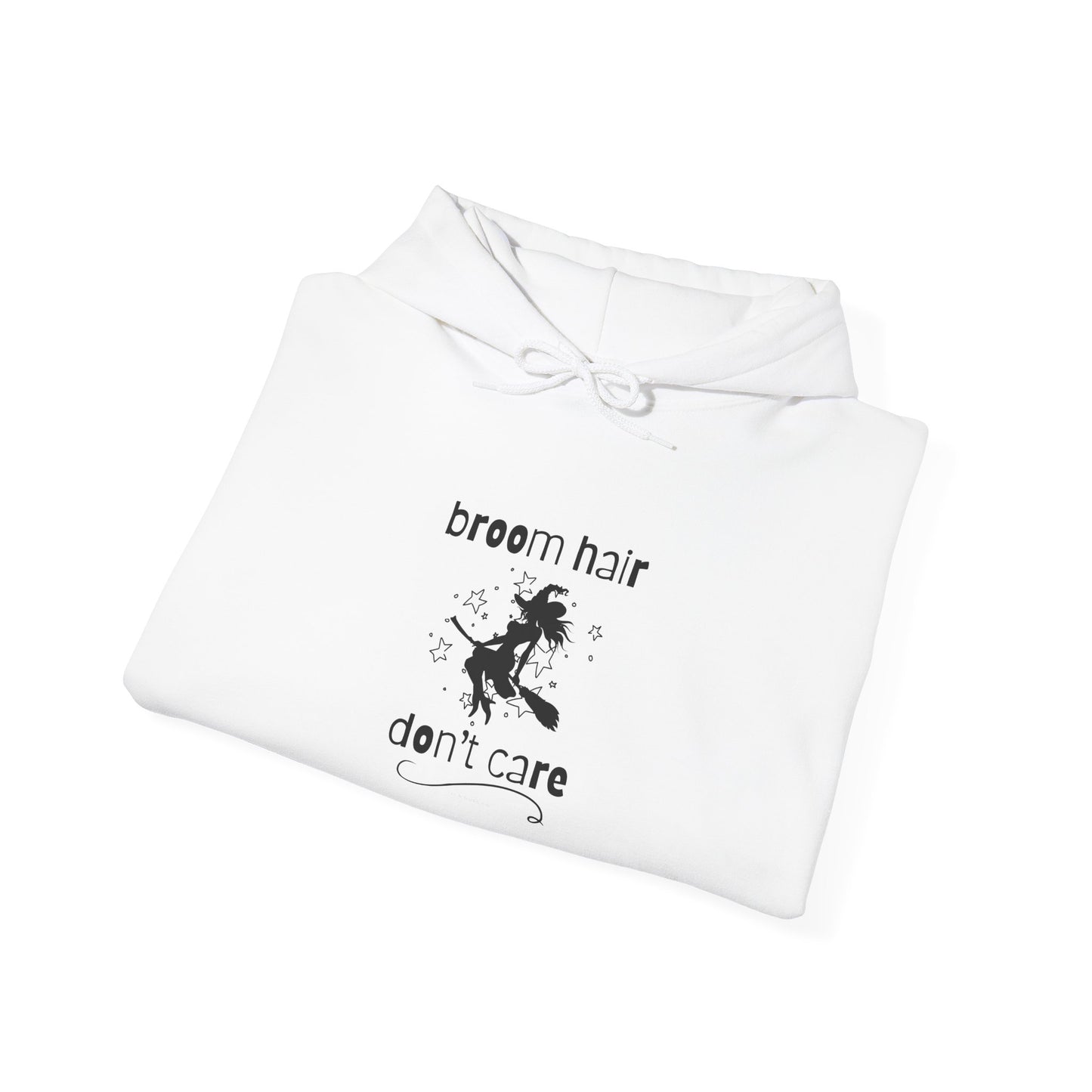 Broom Hair, Don't Care Heavy Blend Halloween Hoodie