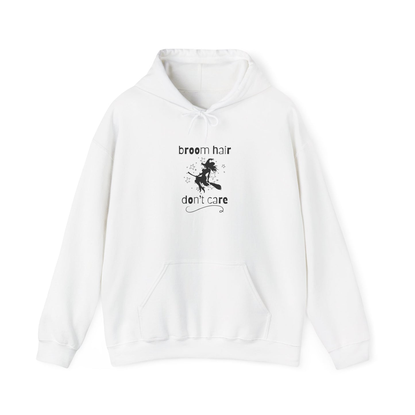 Broom Hair, Don't Care Heavy Blend Halloween Hoodie