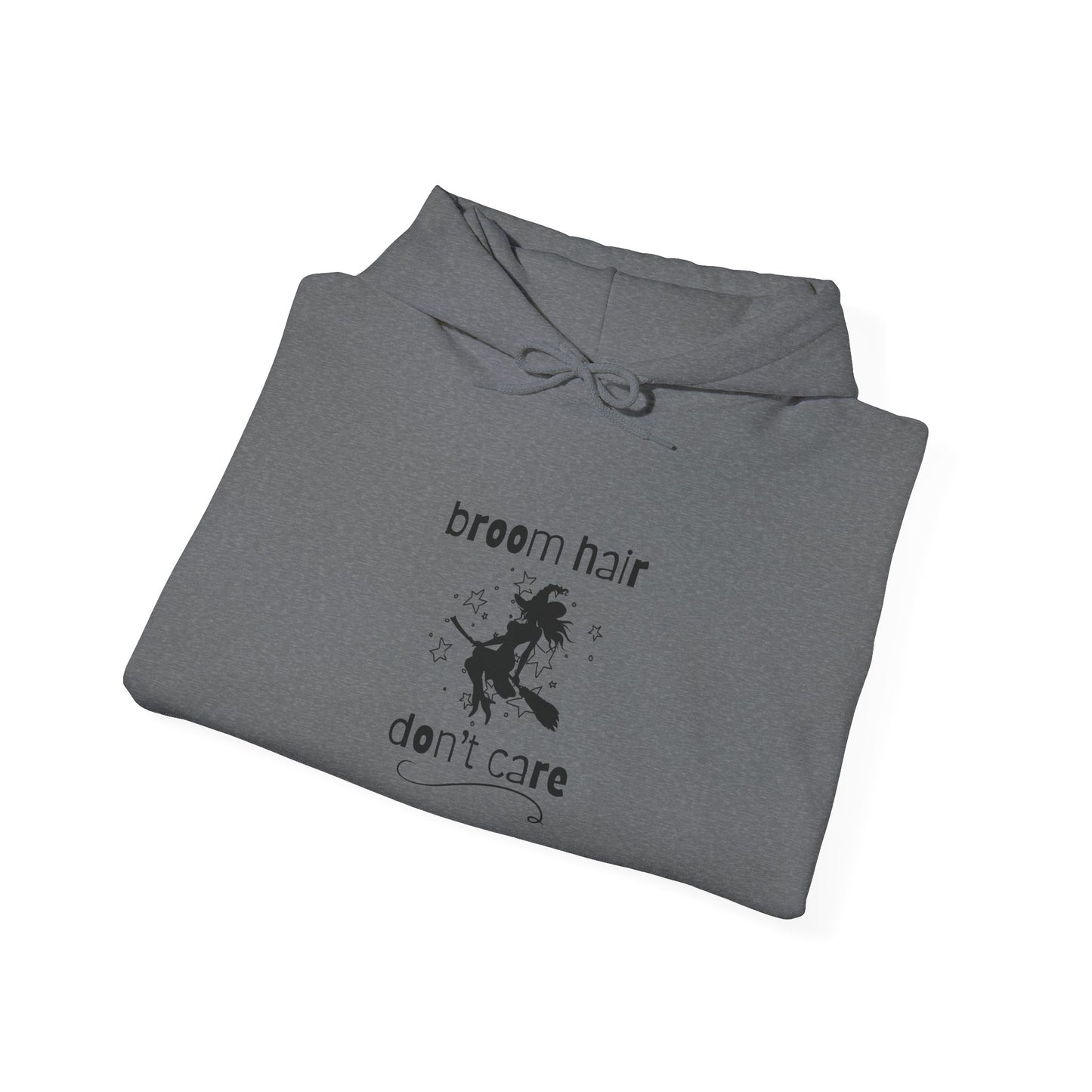 Broom Hair, Don't Care Heavy Blend Halloween Hoodie