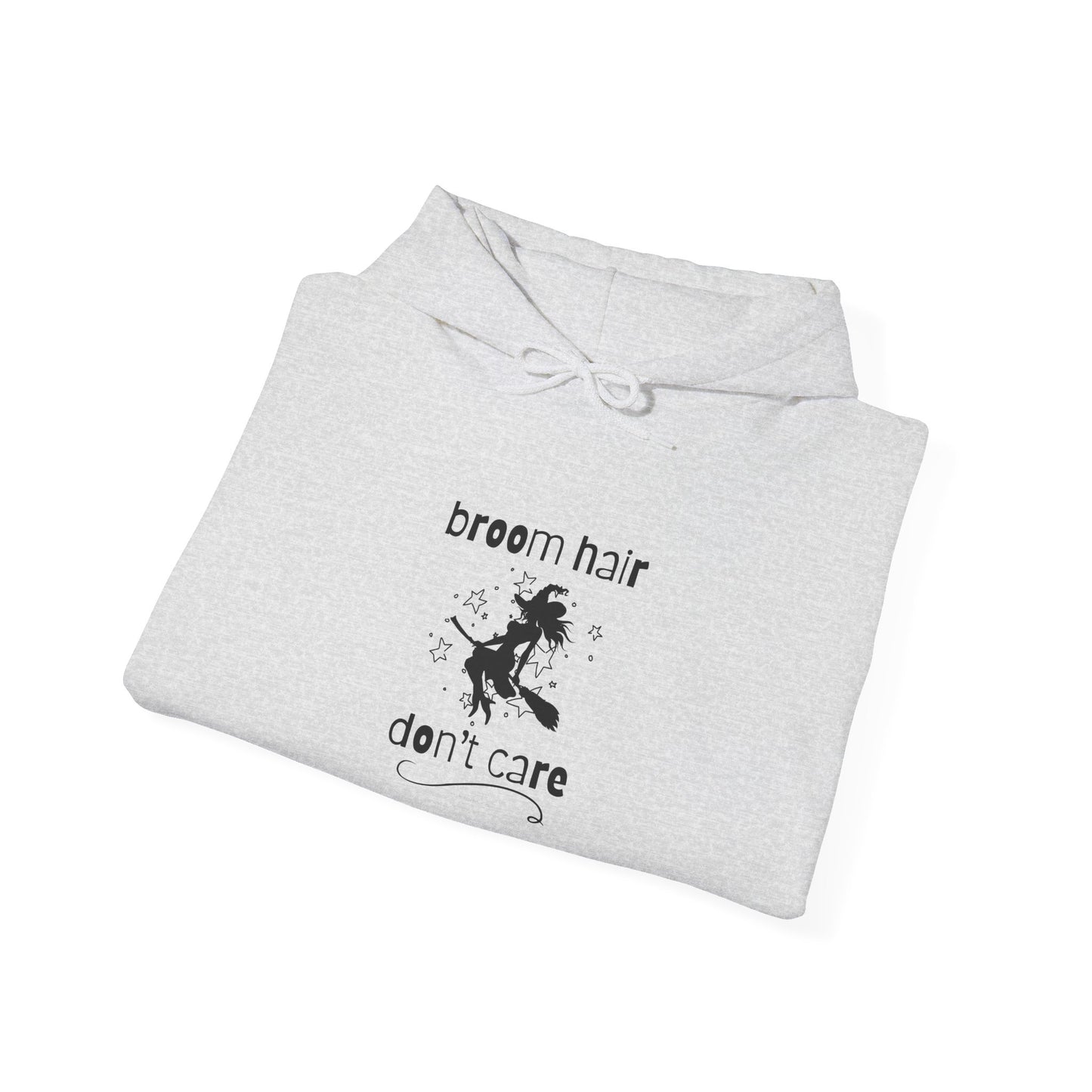 Broom Hair, Don't Care Heavy Blend Halloween Hoodie