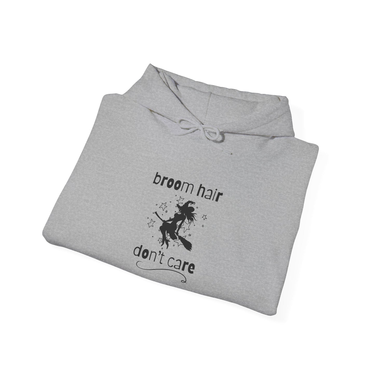 Broom Hair, Don't Care Heavy Blend Halloween Hoodie