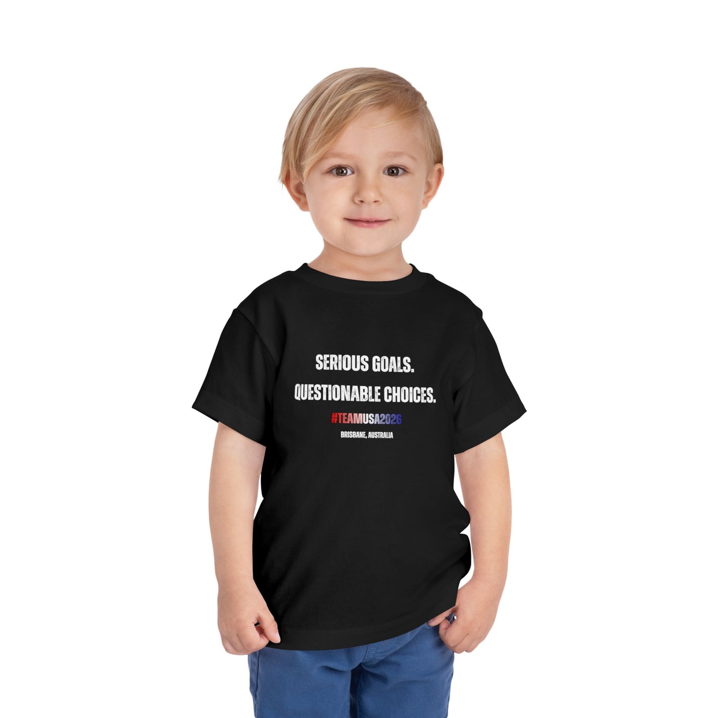 Toddler Angie Henry Worlds 2026: "Serious Goals, Questionable Choices" T-Shirt